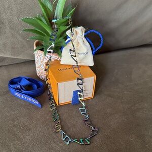 Louis Vuitton Iridescent Multicolor Link Necklace Bundle